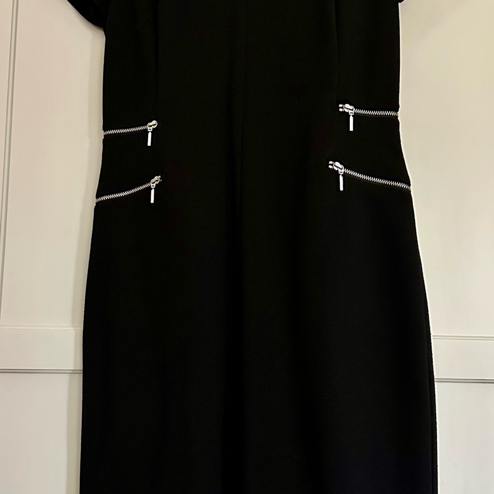 Club Monaco Black Long Sleeve Dress with Zipper Details
